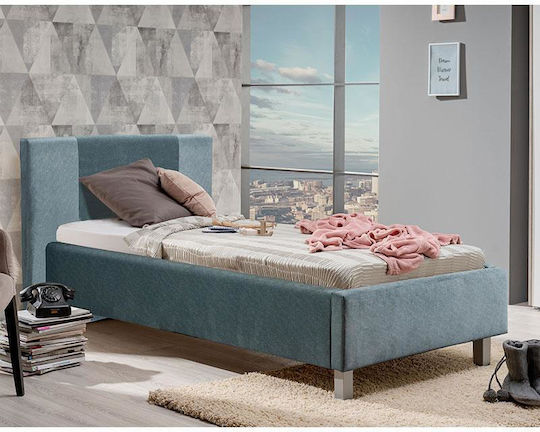 Aosta Halb-Doppelbett für Matratze 120x200cm Μint Aosta Halb-Doppelbett für Matratze 120x200cm Μint