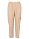 Dama Tesatura Pantaloni Cargo cu Elastic Beige