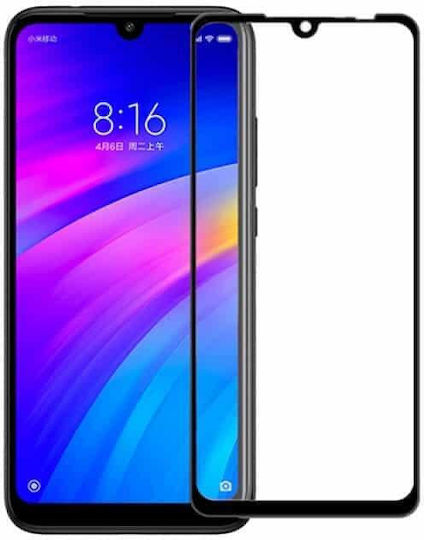 Vollflächig gehärtetes Glas Schwarz (Redmi 8)