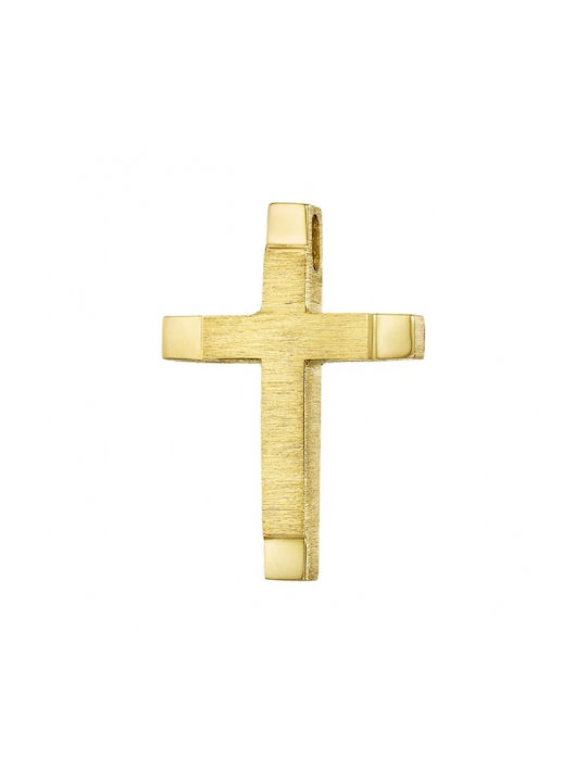 Triantos Herren Gold Kreuz 14K