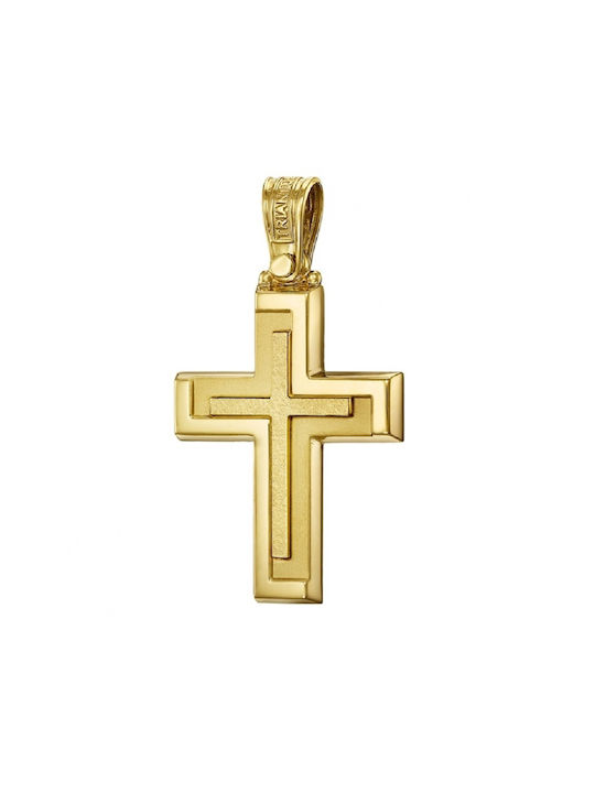 Triantos Herren Gold Kreuz 14K