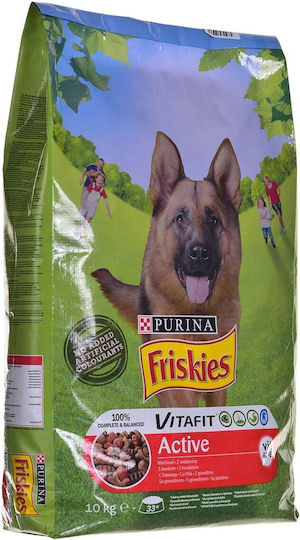 Friskies 10kg Trockenfutter für Hunde ohne Gluten mit Fleisch