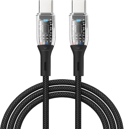 Leewello USB 2.0 Кабел USB-C Мъжки - USB-C 60W Черен 1м 783214-2-ЧЕРЕН