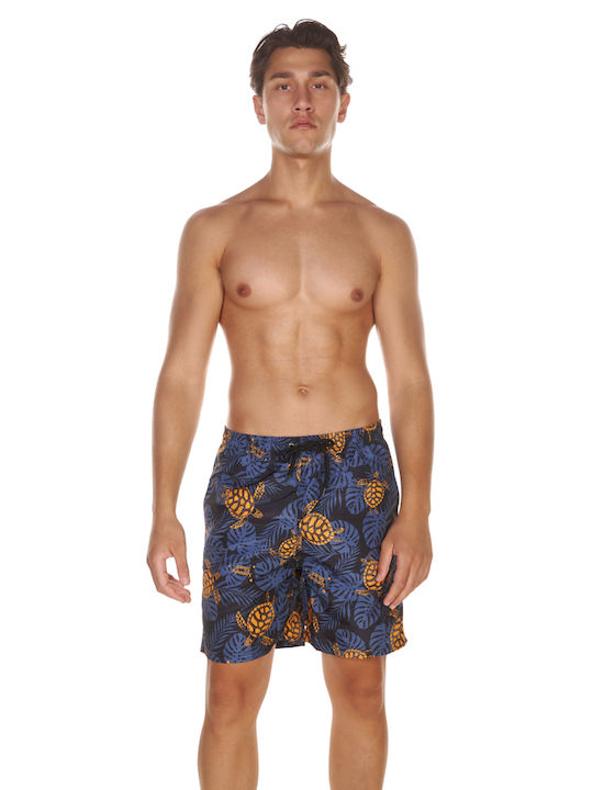 Comfort Herren Badehose Bermuda Blau