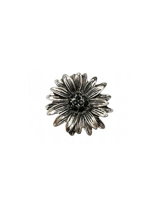 Pin Blume Schwarz