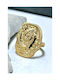 Women's Ring from Steel Gold Plated