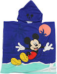 Disney Poncho de plajă pentru copii Mickey Albastru