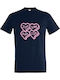 kirikoko Blackpink Members Names Hearts Kpop T-shirt Marineblau Baumwolle