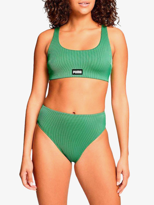 PUMA Bikini Slip Hohe Taille Green-black