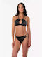 Acquadicocco Bikini Set Strapless Top & Brazil Bottom Black