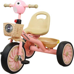Homeone Παιδικό Τρίκυκλο Ποδήλατο mit Aufbewahrungsmöglichkeit Πουλάκι für 2-7 Jahre Rosa