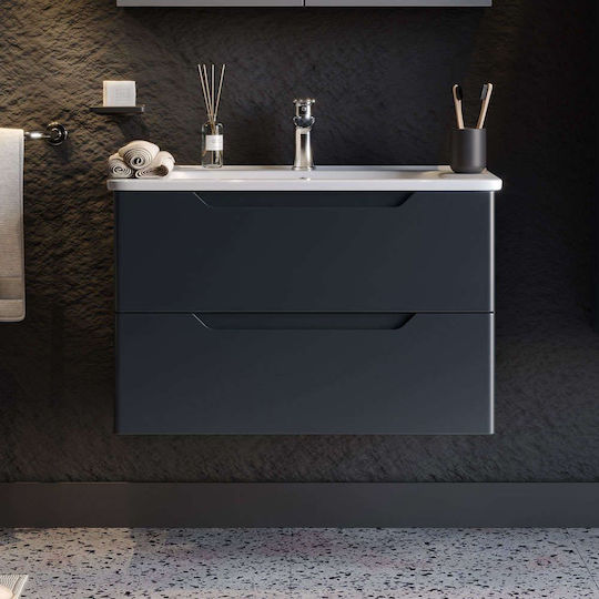 Martin Πάγκος με Νιπτήρα Μ80xΒ53xΥ46cm Anthracite