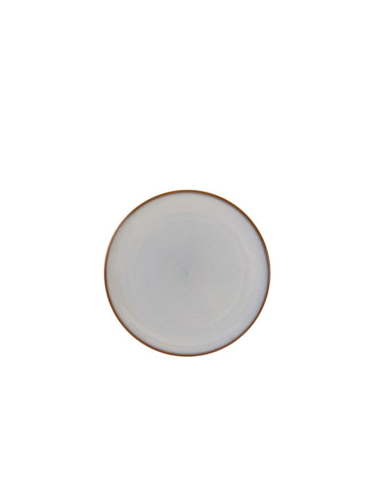 Cryspo Trio Plate Desert Ceramic White with Diameter 21cm