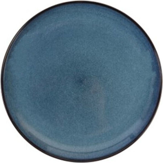 Cryspo Trio Plate Shallow Ceramic Blue with Diameter 27cm