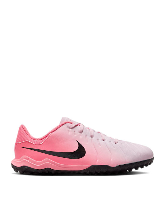 Tiempo Legend 10 Academy Kids Turf Soccer Shoes Pink