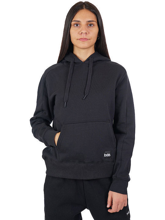 Body Action Women's Hooded Fleece Sweatshirt Black