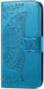 Butterfly Umschlag Rückseite Synthetisches Leder / Kunststoff Magnetisch Blau (Motorola Edge 50 Fusion 5G, Schmetterling)