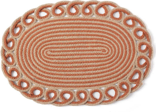 Silk Fashion Wicker Placemat Orange 50x35cm