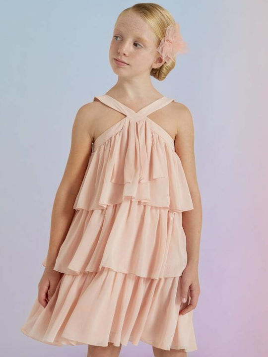 Kinderkleid Ärmellos Pink