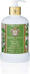 Saponificio Artigianale Fiorentino Luxury Liquid Soap Υγρό Σαπούνι 500 Ml Cedarwood Tonka