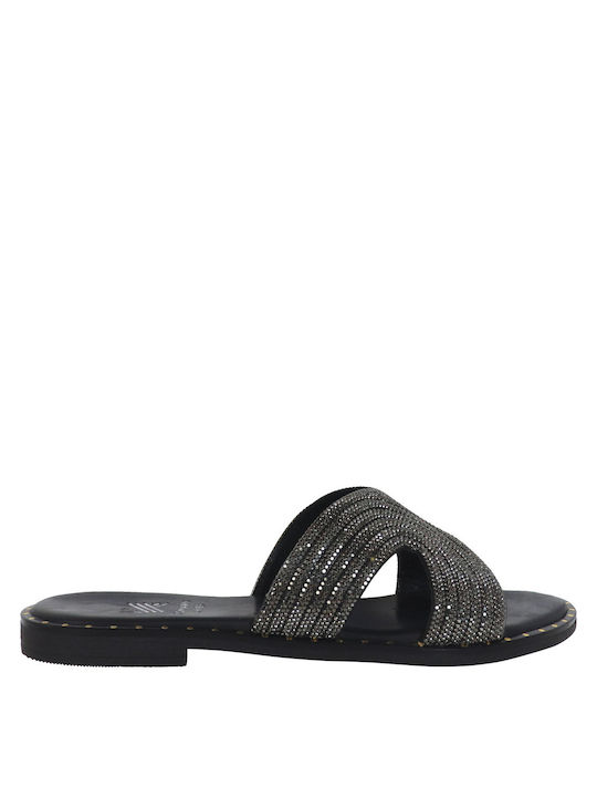 koniaris Synthetic Leather Women's Sandals Black