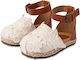 Babywalker Beige Baptism Leather Espadrilles