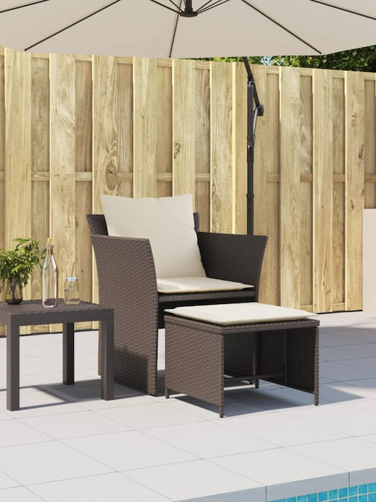 Fotoliu de exterior Rattan Maro cu pernă 50x50x...