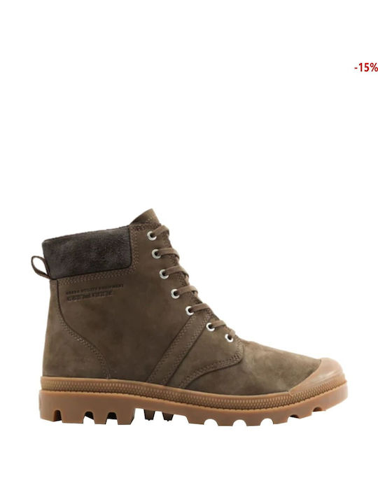 Leather Women's Ankle Boots Brown
