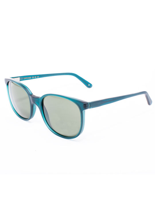 L.G.R. Sunglasses with Blue Plastic Frame and Green Lens SPRINGGREEN37