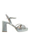 Leder Sandalen Silber