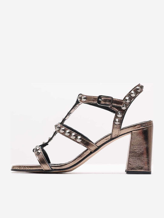 Dei Colli Leather Sandals Silver
