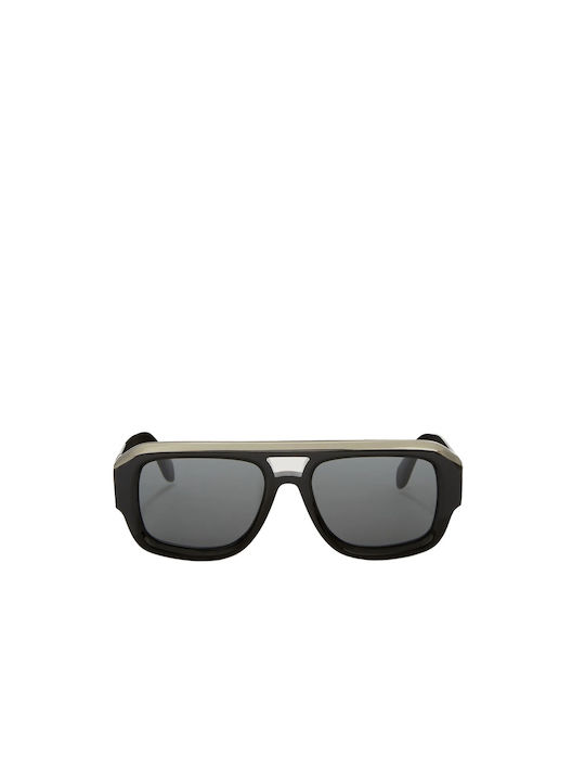 Palm Angels Sunglasses with Black Plastic Frame and Black Lens