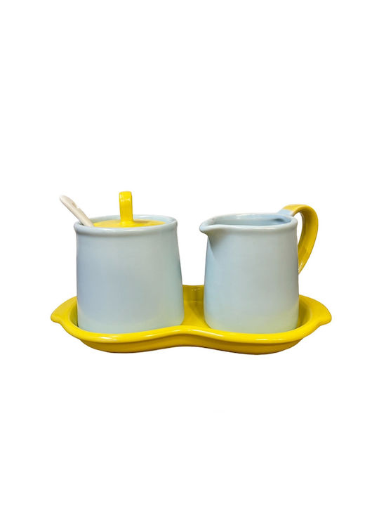 Milk Jug & Sugar Bowl Set Serving Yellow