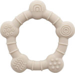 Silicone Teething Ring Queen Mother 8.6x8.3cm Beige