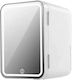 Cosmetic Refrigerator 4lt With Mirror And LED Lighting White