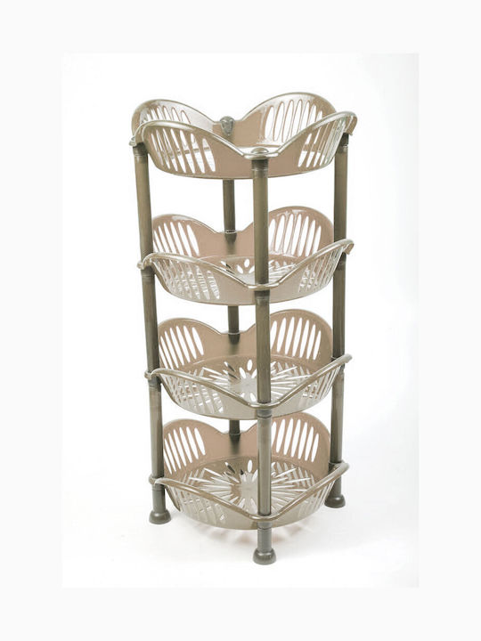 Viosarp Viosarp Kitchen Rack Plastic 4 Tiers Green 40x40x76.5cm No118
