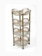 Viosarp Viosarp Kitchen Rack Plastic 4 Tiers Green 40x40x76.5cm No118