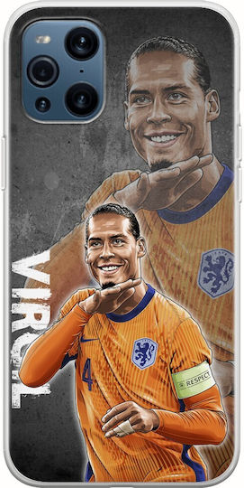 Евро 2024 Virgil Van Dijk Oppo Find X3 Pro 5g гъвкав калъф от прозрачен силикон за мобилен телефон