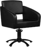 Gabbiano Ηairdresser Chair with Adjustable Height Black