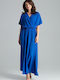 Lenitif Maxi Kleid Blau