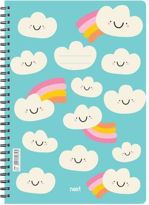 Next Spiral Notebook Ruled A4 105 Sheets 3 Subjects Trends Multicolour 1pcs