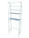 Uncle George Floor Bathroom Shelf Metallic 65x25x175cm White