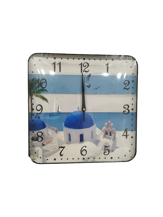 Wall Clock Plastic White 30x30cm