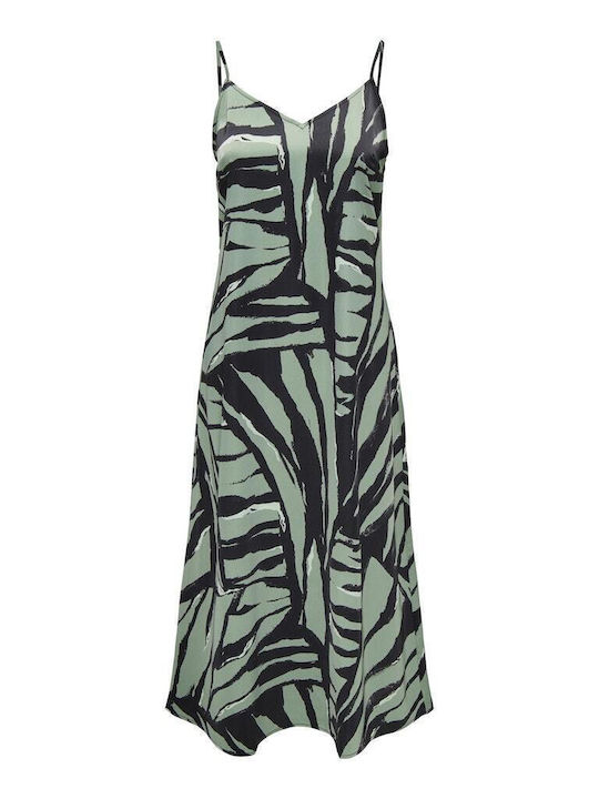 Only Midi Rochie Green/black