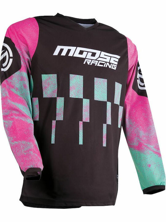 Moose Racing Qualifier Männer Motocross-Shirt Schwarz Farbe