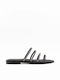 Lias Mouse Leather Women's Sandals with Strass Silver