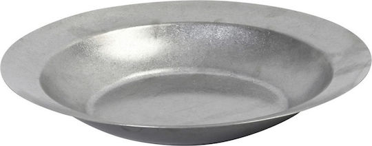 Espiel Snow Πιάτο Βαθύ Inox Ασημί με Διάμετρο 23cm