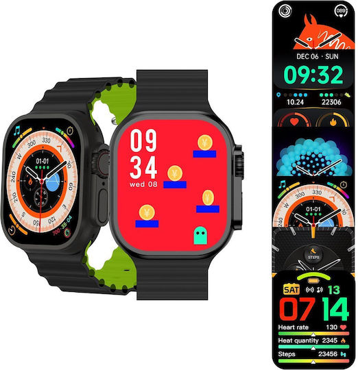 Media-Tech Fusion MT872 44mm Smartwatch με Παλμογράφο (Μαύρο)