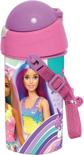 Gim Barbie Sticlă Pentru Copii Din Plastic Barbie Cu Pai FD 500ml