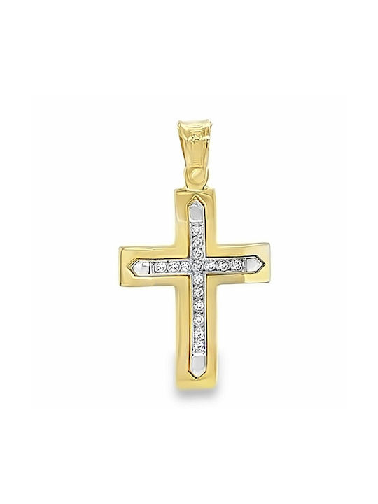 Xryseio Damen Gold Kreuz 14K